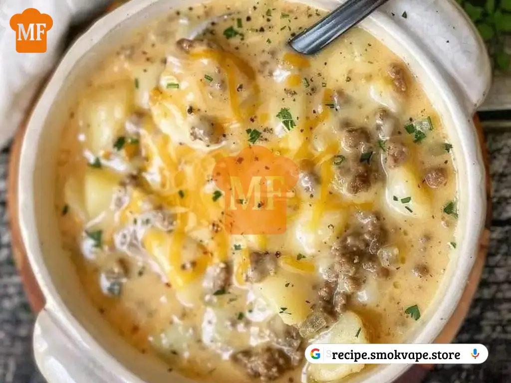 Cheesy Hamburger Potato Soup, hamburger potato soup, creamy hamburger potato soup, cheesy hamburger potato casserole, hamburger potato soup recipe, hamburger potato soup creamy, crockpot hamburger potato soup, creamy potato and hamburger soup, crockpot potato and hamburger soup, hamburger soup with cheese, hamburger potato casserole with cream of chicken soup, hamburger potato casserole with cream of mushroom soup, easy hamburger soup, tasty hamburger soup, potato hamburger bake, hamburger soup, instant pot hamburger soup