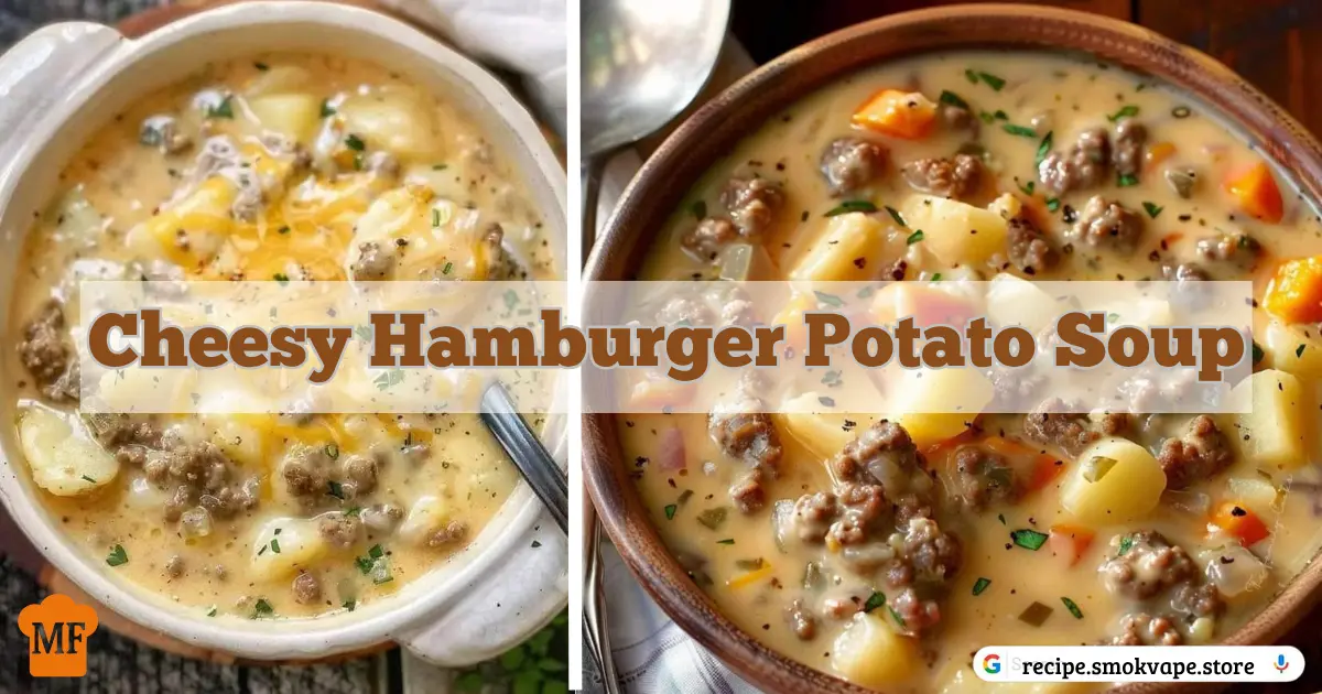 Cheesy Hamburger Potato Soup, hamburger potato soup, creamy hamburger potato soup, cheesy hamburger potato casserole, hamburger potato soup recipe, hamburger potato soup creamy, crockpot hamburger potato soup, creamy potato and hamburger soup, crockpot potato and hamburger soup, hamburger soup with cheese, hamburger potato casserole with cream of chicken soup, hamburger potato casserole with cream of mushroom soup, easy hamburger soup, tasty hamburger soup, potato hamburger bake, hamburger soup, instant pot hamburger soup